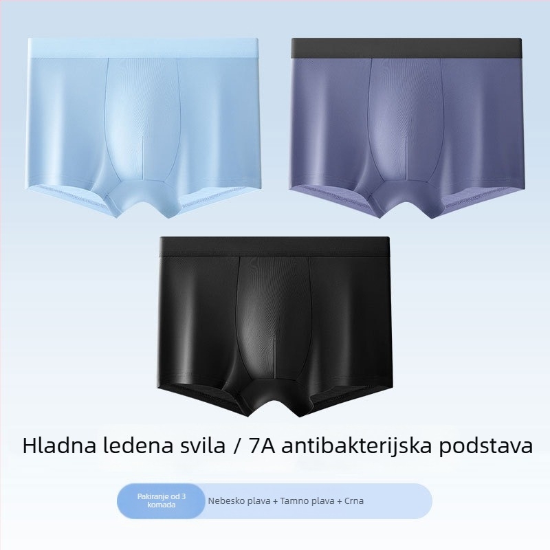 Healthy Bird muške bokserice od ice silk za ljeto, tanke, antibakterijske, prozračne