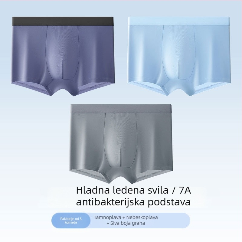 Healthy Bird muške bokserice od ice silk za ljeto, tanke, antibakterijske, prozračne