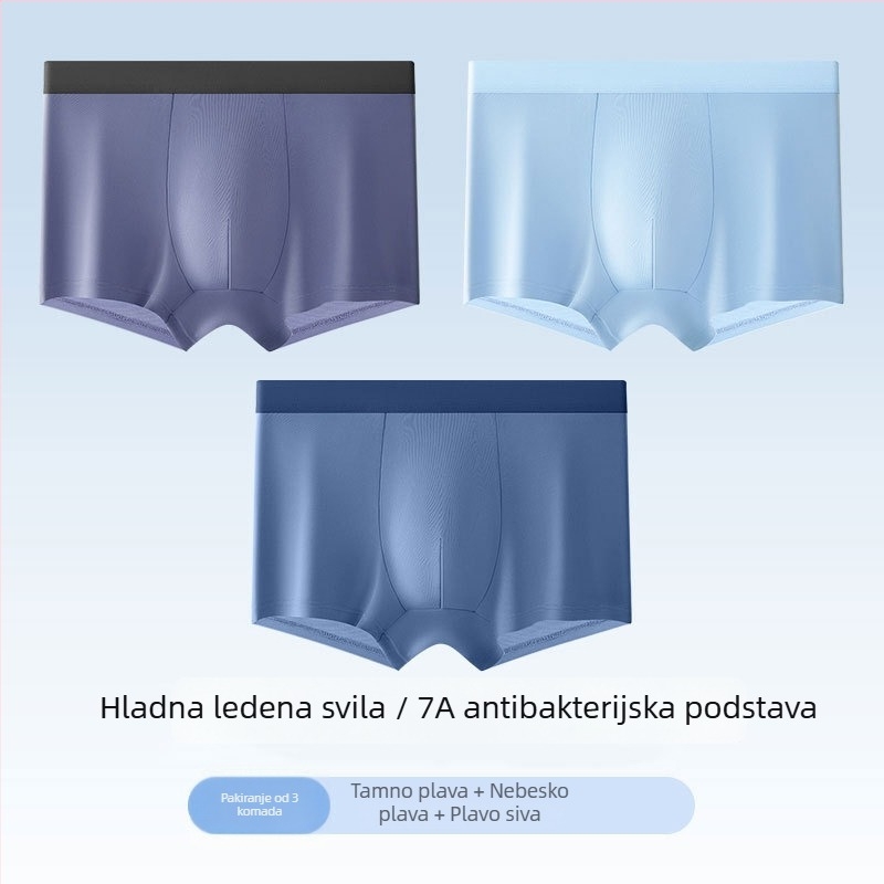 Healthy Bird muške bokserice od ice silk za ljeto, tanke, antibakterijske, prozračne