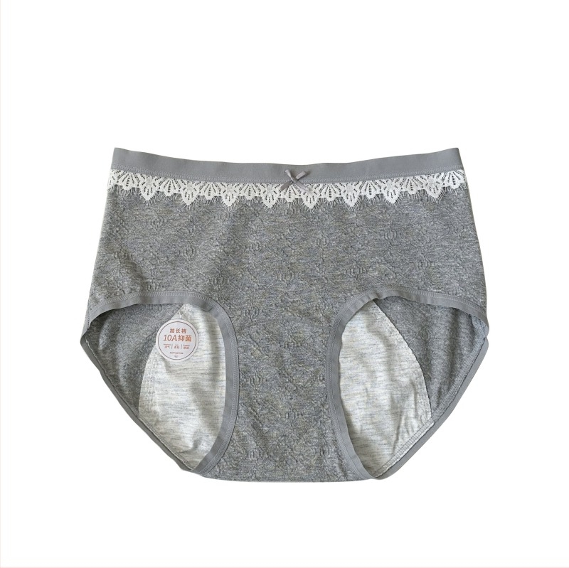 Pamuk žene gaćice za menstruaciju, prozračne i antibakterijske, Jacquard tkanina, srednja talija, podstava od viskoze