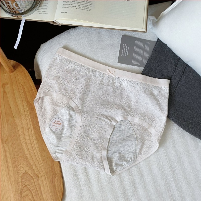 Pamuk žene gaćice za menstruaciju, prozračne i antibakterijske, Jacquard tkanina, srednja talija, podstava od viskoze