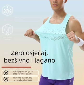 Unisex vest od poliesteru, brzo sušeća i prozračna za ljeto, trčanje i vožnju biciklom