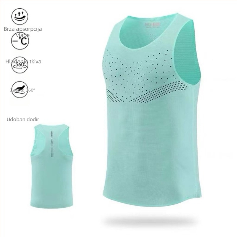 Unisex vest od poliesteru, brzo sušeća i prozračna za ljeto, trčanje i vožnju biciklom