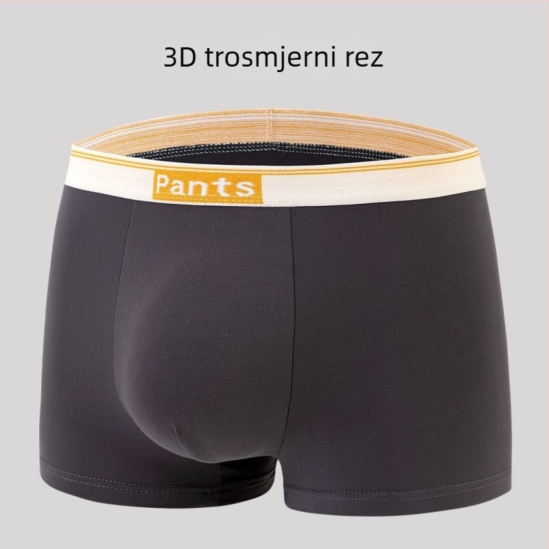 Muške prozračne poliester boxerice, srednji pojas, pleteni materijal, glavni materijal 90–95% poliester, podstava prepona 90–95% poliester, jednobojni uz natpis