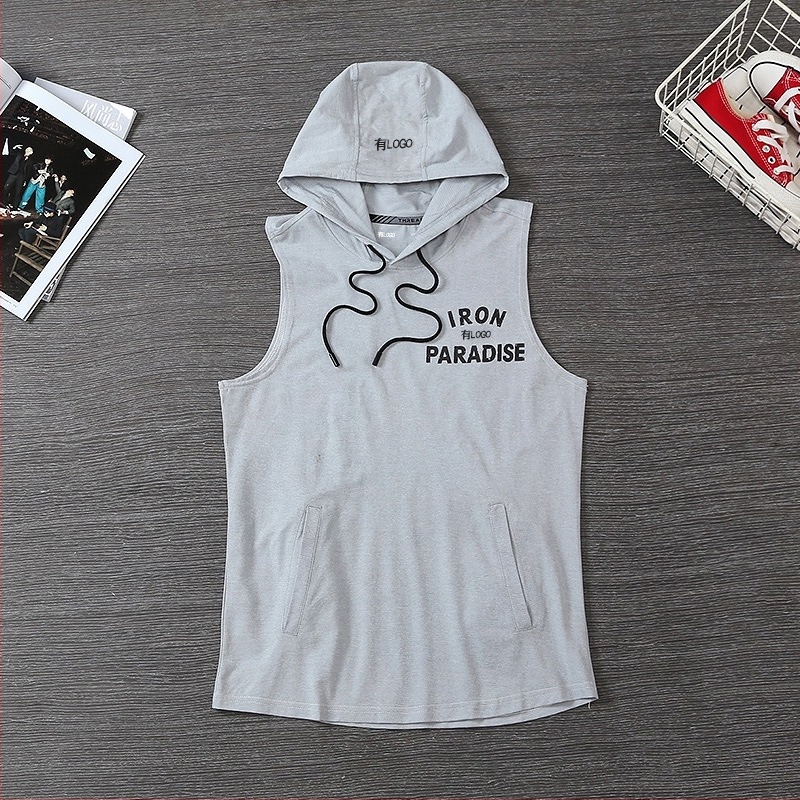 Kapuljačasti brzi suhi prsluk, 80% najlon, za muškarce, ljeto, trčanje/kosarka