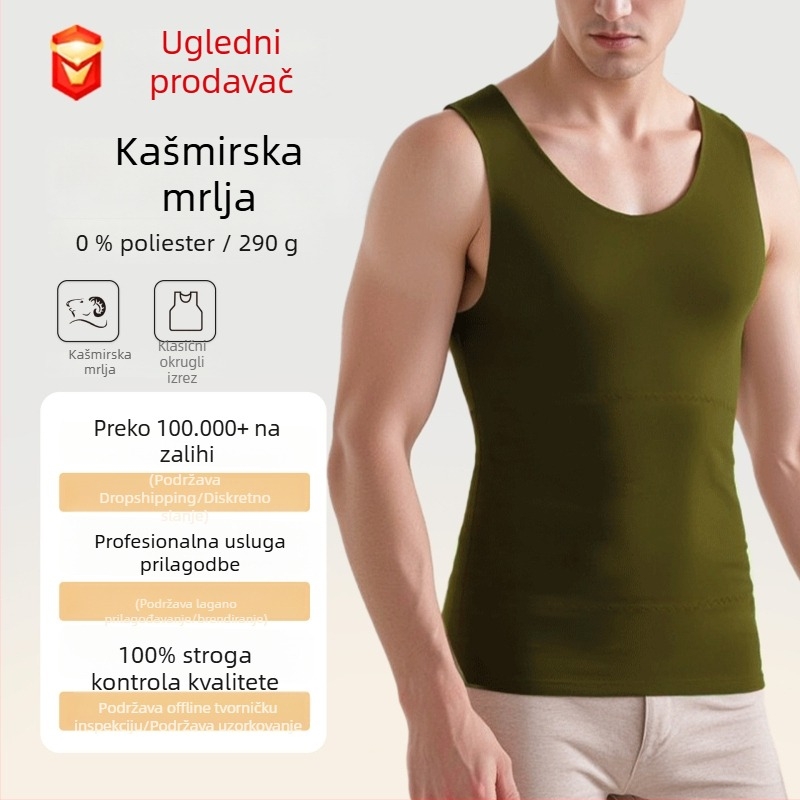 Muška termo vest s fleece podstavom za jesen i zimu, topla, štiti leđa i trbuh
