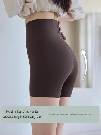 Ženske jogas hlače do koljena — tri četvrtine, najlon/elastan, lagani tank materijal, visoka elastičnost, uski kroj