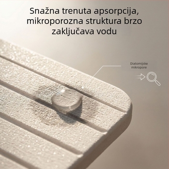 3-dijelni set: odvodne prostirke za kupaonicu, sušione prostirke za kuhinju, prostirke za slavinu, upijajuće prostirke za umivaonik i brzo sušeći držač sapuna