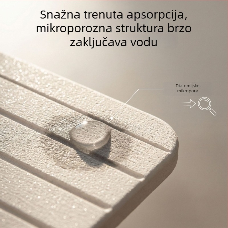 3-dijelni set: odvodne prostirke za kupaonicu, sušione prostirke za kuhinju, prostirke za slavinu, upijajuće prostirke za umivaonik i brzo sušeći držač sapuna