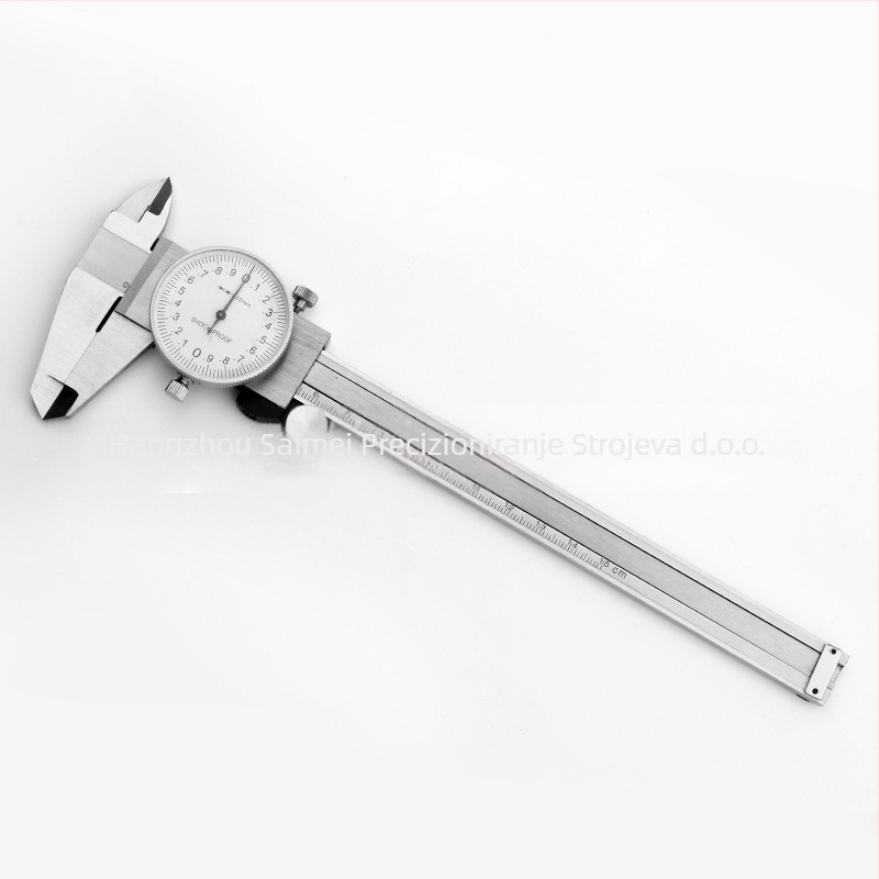 Kaliper s dijalom, visoka preciznost, raspon mjerenja 0-300 mm, Vernier skala