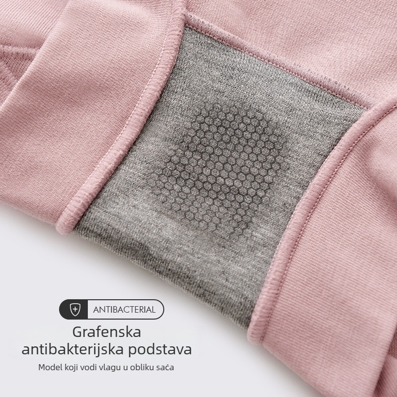 Ženske pamučne gaćice s visokim strukom, oblikovanje abdomena i podizanje stražnjice, prozračnost, brzo sušenje, antibakterijsko