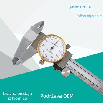 Saimeng Dial Caliper, visoka preciznost, raspon 0–150 mm, čitanje 0,01 mm