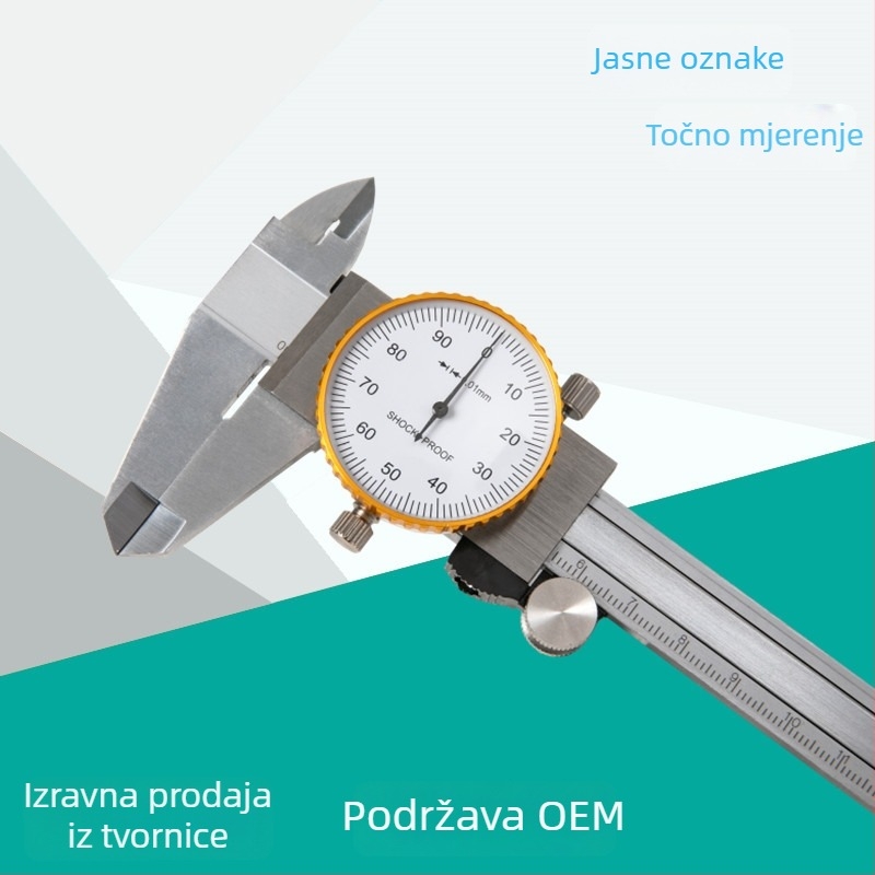 Saimeng Dial Caliper, visoka preciznost, raspon 0–150 mm, čitanje 0,01 mm