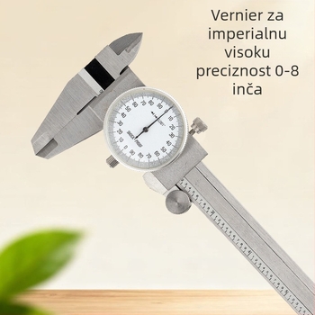 Javier Visoko precizan Vernier Dial Kaliper od nehrđajućeg čelika 0.001 in Rezolucija