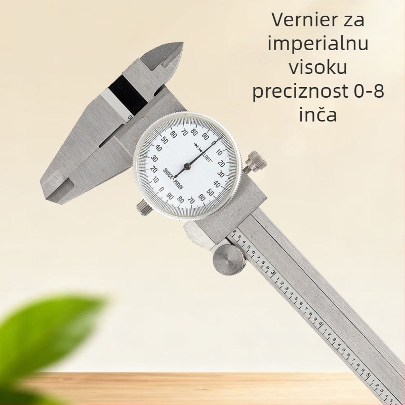 Javier Visoko precizan Vernier Dial Kaliper od nehrđajućeg čelika 0.001 in Rezolucija