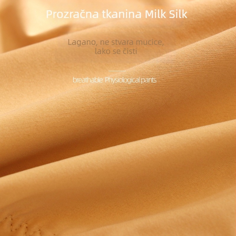 Žensko menstrualno donje rublje, nepropusno tijekom mjesečnice, čipkasti materijal od mliječne svile, plus veličina do 100 kg