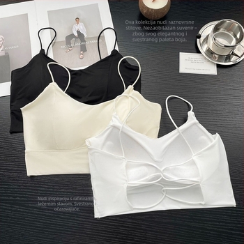 Tube top od Ice Silk, bezšiven, križno natrag, 3/4 šalice, najlon tkanina