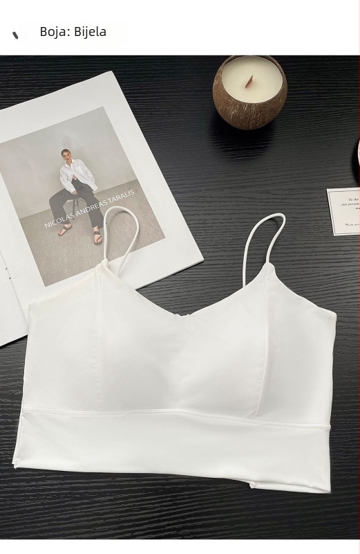 Tube top od Ice Silk, bezšiven, križno natrag, 3/4 šalice, najlon tkanina