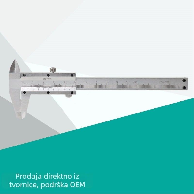 Vernier kaliper, industrijske klase, mehanički, raspon 0-100 mm