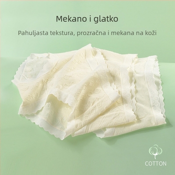 Žensko donje rublje bez boje, klase A, jednobojno pamuk, srednji pojas, velika veličina, antibakterijsko, podstava od svile dud
