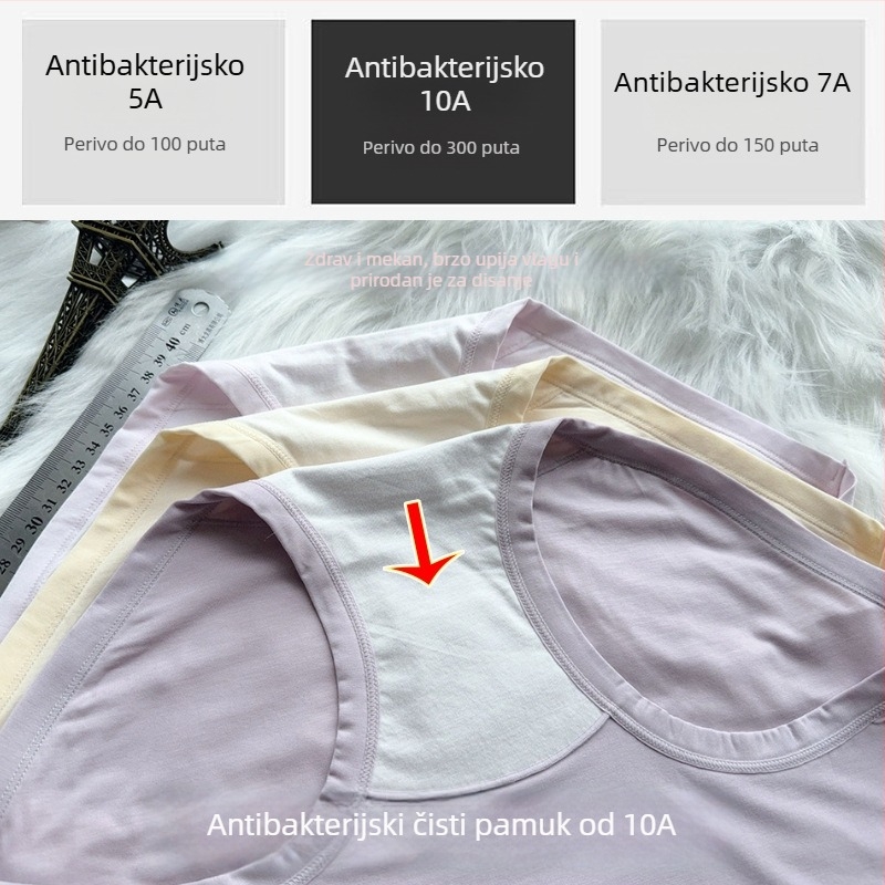 Ženske gaćice od modalnog materijala, antibakterijske i prozračne, podstava od pamuka 100%, srednja visina struka, produženje prepona 18 cm