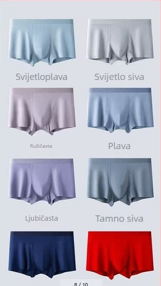 Muške boxerice bez šavova, prozračne i antibakterijske, od regenerirane celuloze, za sve sezone, velika veličina