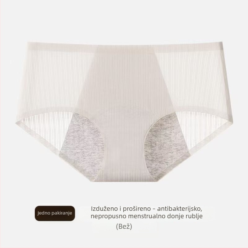 Ženske ljetne tanke menstrualne gaćice s antibakterijskom zaštitom protiv curenja, šire i duže