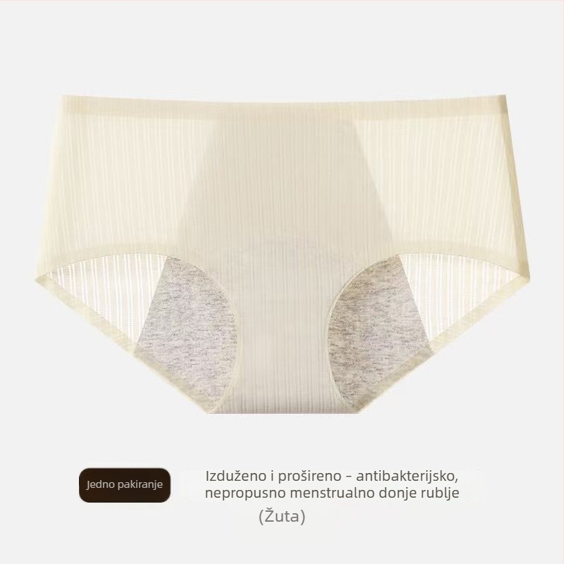 Ženske ljetne tanke menstrualne gaćice s antibakterijskom zaštitom protiv curenja, šire i duže