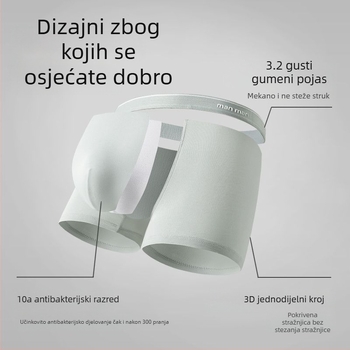 Muške boxerice od pamuka, antibakterijske, prozračne, srednje visine struka, velike veličine