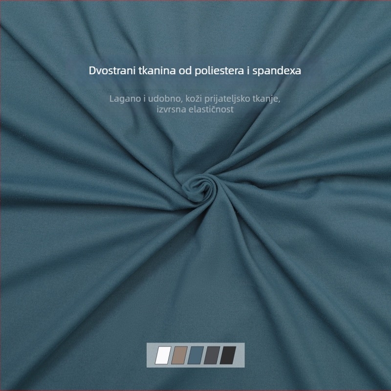 Unisex bez rukava sportska majica – prozračna tkanina koja odvodi znoj; 88% poliester, 12% spandex; pogodna za proljeće, ljeto i jesen; za trčanje, fitness i biciklizam