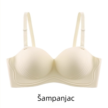 Bez naramenica, bezšivni grudnjak bandeau s bočnom podrškom, prozračan najlon
