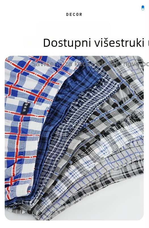 Muške Arlo bokserice od 100% pamuka, visoki pojas, slobodan kroj, lagane za spavanje i kućnu upotrebu, plus veličine