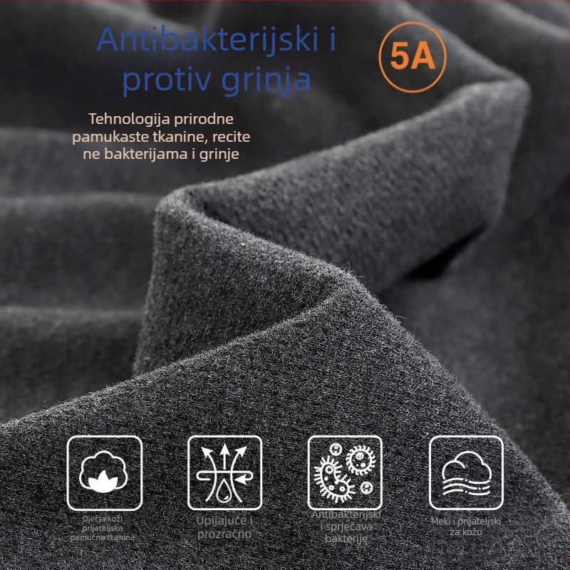 Pidžama od stretch pamuka – dugi rukavi, otisak, džep i gumbe, antistatike, antibakterijske, održavaju toplinu