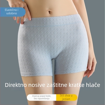 Ženske gaćice od pamuka s srednje visokim strukom za kontrolu trbuha, plus veličina, jacquard uzorak, potpuno pokrivanje