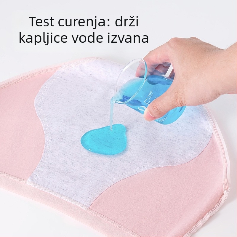 Ženske gaćice za mjesečnicu, zaštita od propuštanja, produženi predeo prepona, džep za grijaću jastučić, zagrijavaju trbuh