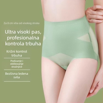 Ženske gaćice s visokim strukom za oblikovanje trbuha, prozračne i antibakterijske, glavni materijal: najlon 70–80%
