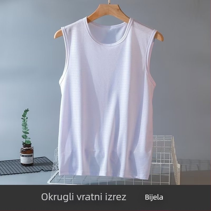 Muški bez rukava T‑shirt s tekstom, slobodan kroj, ljeto, sport
