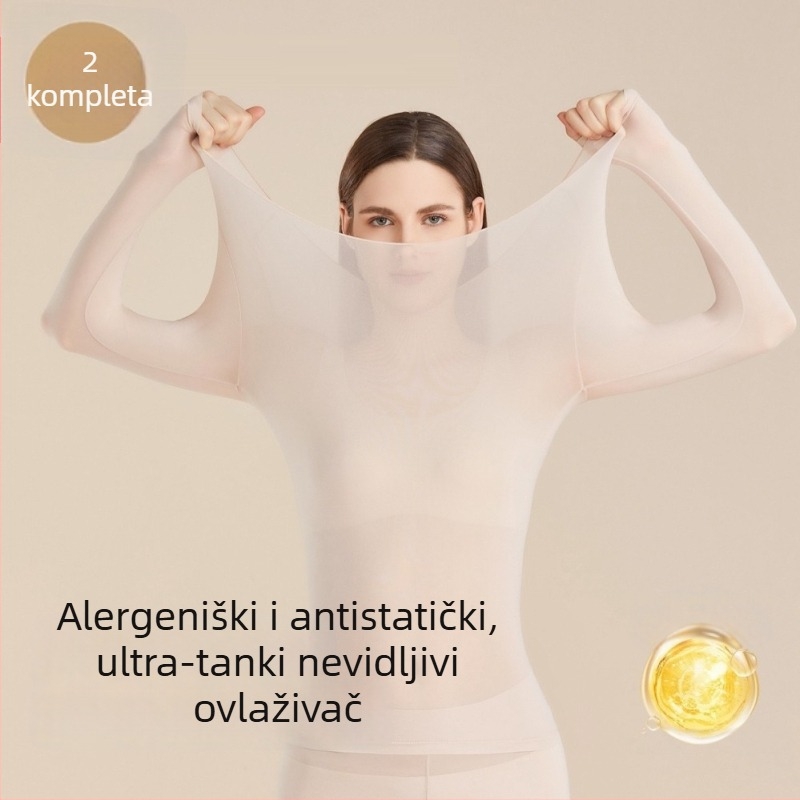 Ženski nylon bazni termalni komplet (gornji dio i hlače) antibakterijski, antistaticki, infracrveno grijanje, brzo sušenje