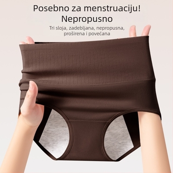Visokog struka ženske pamučne gaćice za menstruaciju, antibakterijske, 10A zaštita od curenja, trokutasti kroj