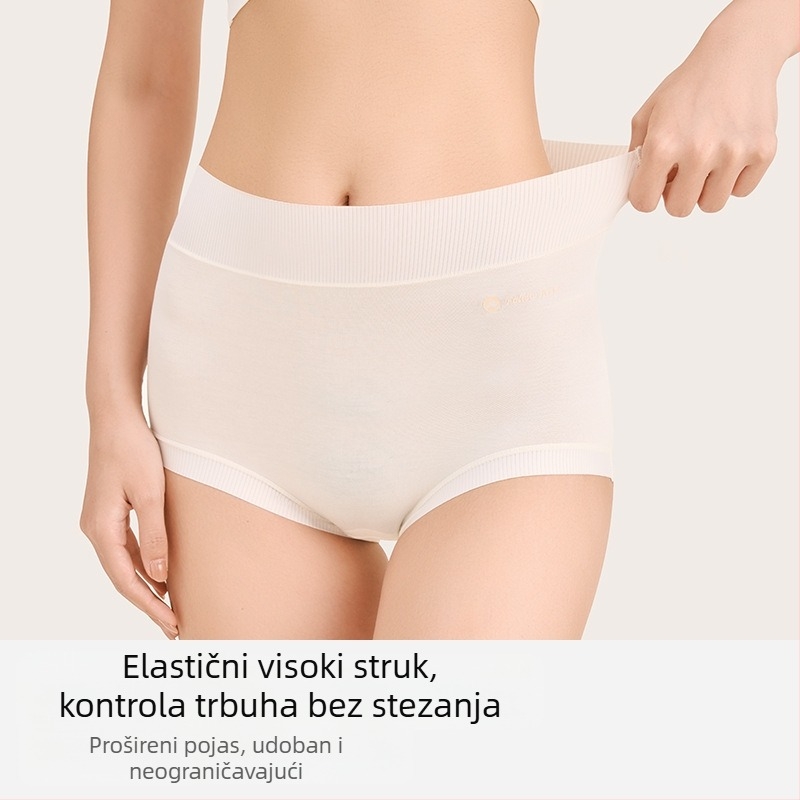 Ženske gaćice s visokim strukom od modalnog materijala, velika veličina, antibakterijska intimna zona, ugodan osjećaj kože, bez šavova