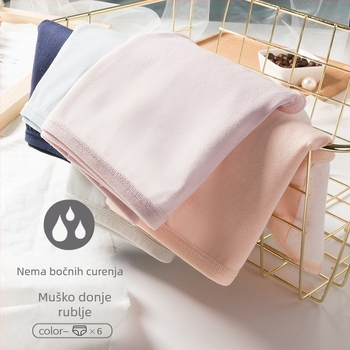 Ženske menstrualne gaćice od 100% pamuka, visoki struk, otpornost na curenje, antibakterijska podstava u području prepona, plus veličina