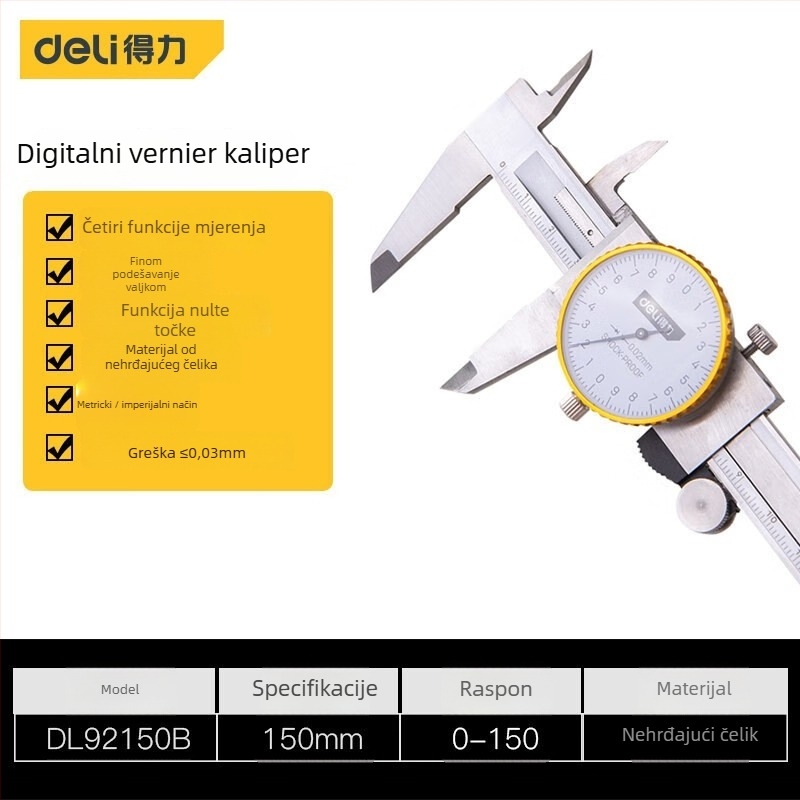 Deli digitalni kaliper 0-150 mm visoke preciznosti