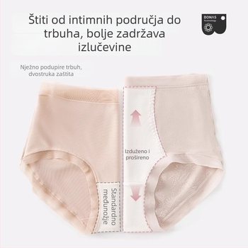 Bonas žensko donje rublje s reljefom i čipkom, antibakterijsko i prozračno, Jacquard najlon, podstava u preponi od svile, velika veličina