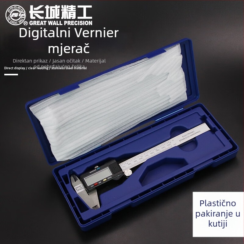 The Great Wall digitalni vernier kaliper, preciznost 0.01 mm, nehrđajući čelik, stolni kaliper