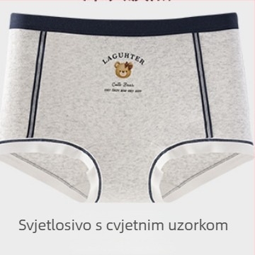 Ženske bokserice od 100% pamuka s srednjim strukom, antibakterijske, prozračne, pletene