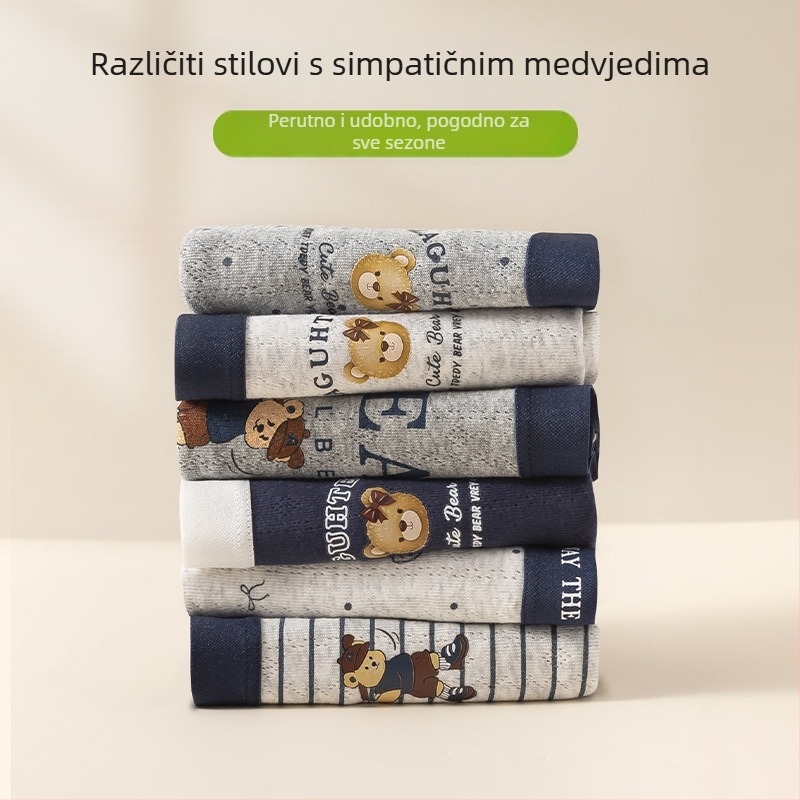 Ženske bokserice od 100% pamuka s srednjim strukom, antibakterijske, prozračne, pletene