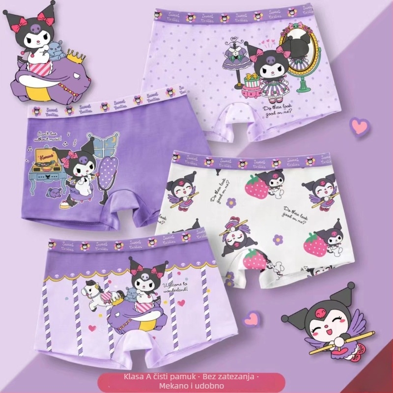Dječje gaćice za djevojčice s karikaturnim dizajnom, prozračne, 95% pamuk 5% elastan, sigurnosna razina A, za uzrast 3–8 godina (jesen 2023)