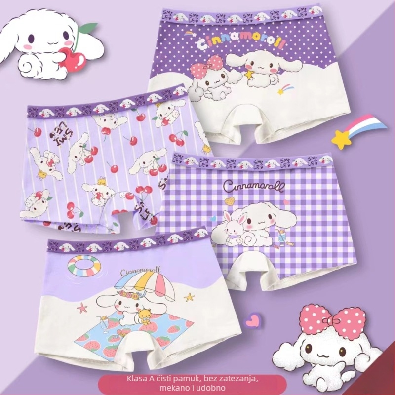 Dječje gaćice za djevojčice s karikaturnim dizajnom, prozračne, 95% pamuk 5% elastan, sigurnosna razina A, za uzrast 3–8 godina (jesen 2023)