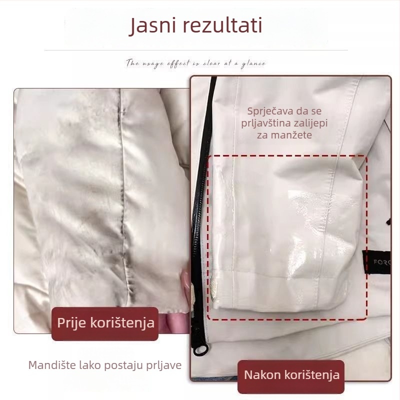 Zaštitna naljepnica za ovratnik - prozirna jednokratna zaštita protiv prljavštine za ovratnik košulje i rukave