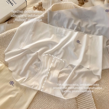 Remember me Žensko donje rublje od ice silk s mirisom kamelije, antibakterijsko, 10A, produženi međica, podstava od mulberry svile, plus veličina